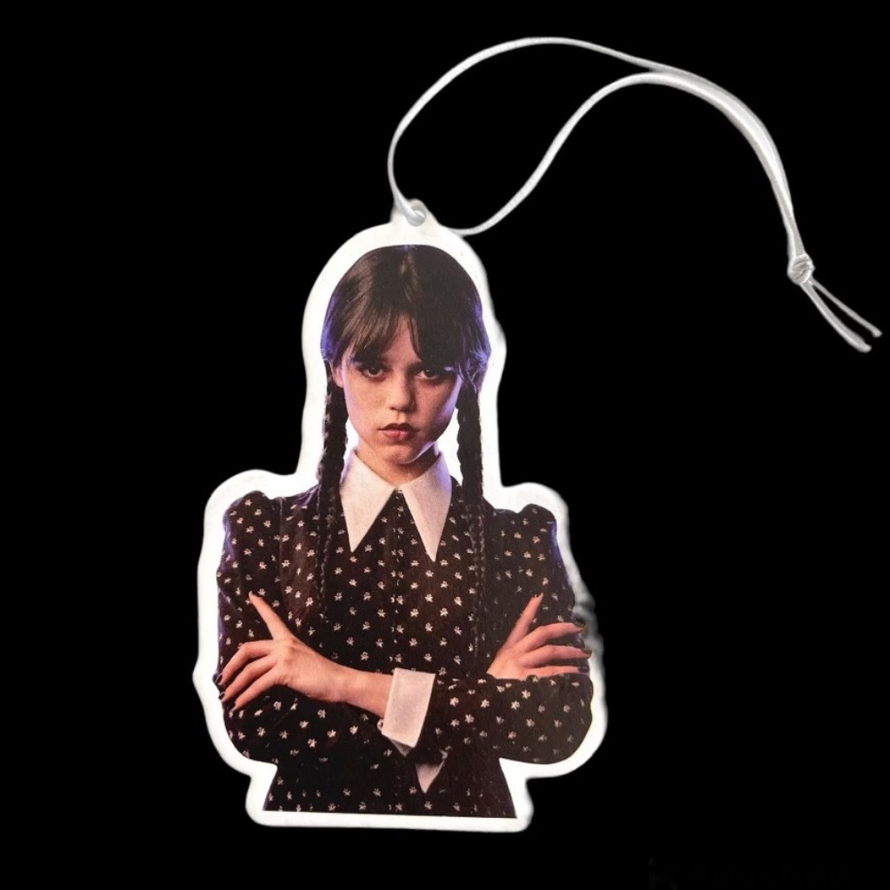 Wednesday Addams Custom Car Air Freshener | Fresh Aura Merch | New Car Scent